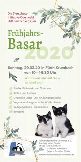 Frühjahrsbasar der Tierschutzinitiative Odenwald e.V. am 29. März 2020