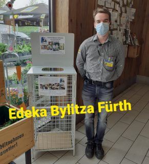 Unsere neue Futterspendenbox bei Edeka Bylitza, Fürth