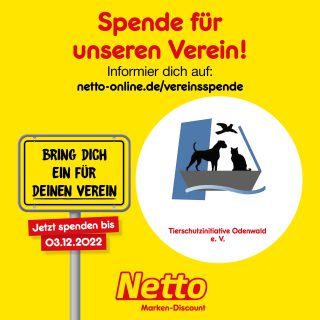 Spendenaktion bei Netto - wir sind dabei in den beiden Filialen in 64658 Fürth